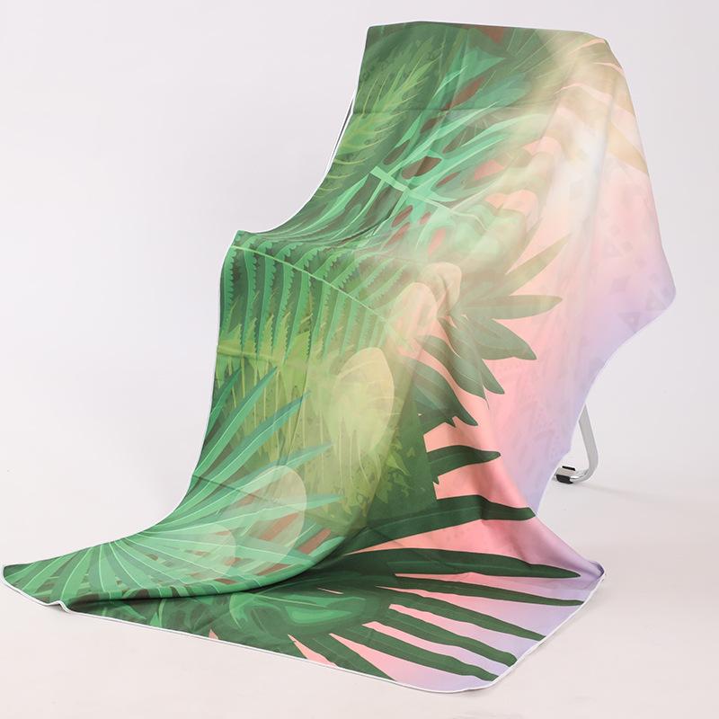 Locomotive Enthusiasts Sports Towels Quick-drying Double-sided Velvet Beach Towels Printed Bath Towels