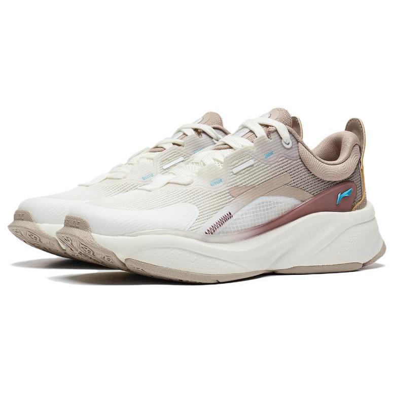 Li Ning Мягкие Дышащие Низкие Повседневные Кроссовки Женские Бежево-Коричневые AGLT052-3
