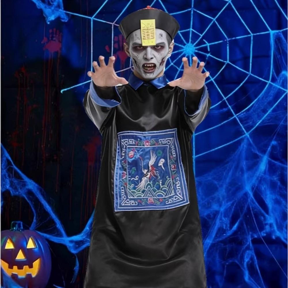 Role Play Chinese Zombie Costume Qing Dynasty Officials Cosplay Costume  Stage Drama