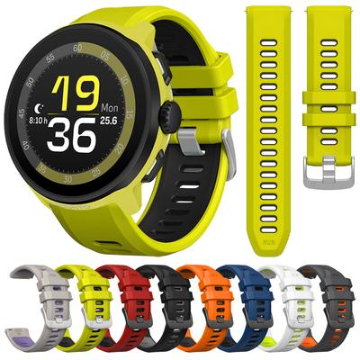 Двухцветный силиконовый ремешок для часов 22 мм для Suunto Run/RACE S/Ocean/Vertical Спортивный ремешок-браслет для Suunto 5 9 Peak Pro Браслет на запястье