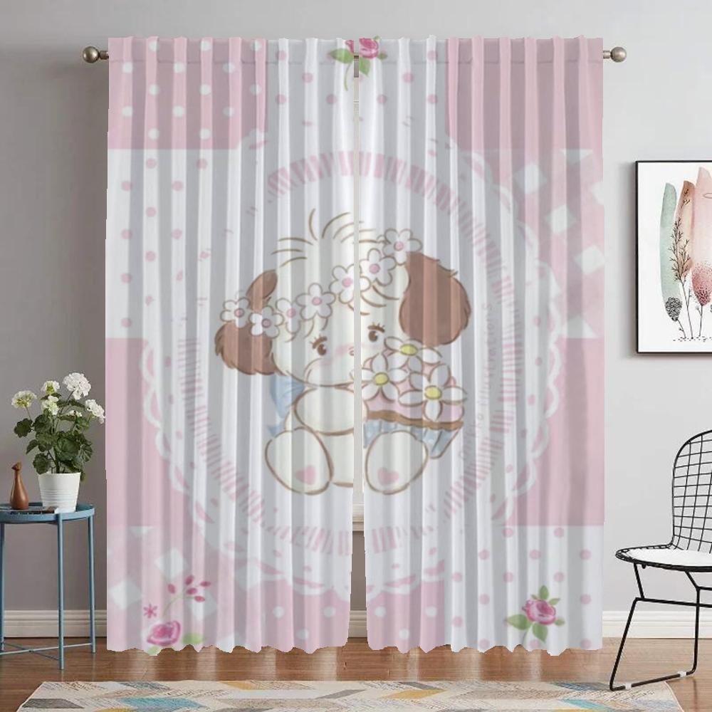 Mikko Curtains for Bedroom Anti-mosquito Curtains 2 Pieces Shades Halloween Decoration Partition Window Curtain for Room 2 Panel