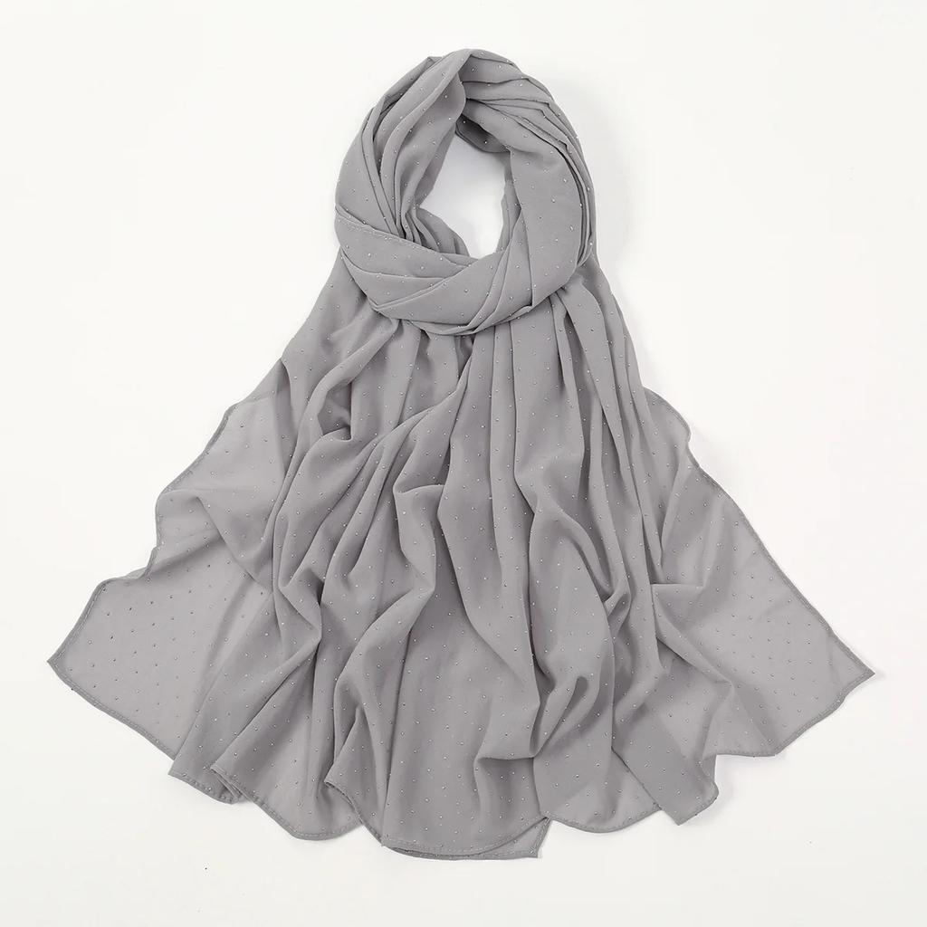 Летний шифоновый шарф с цветочным принтом - Шаль со звездным принтом Защита от УФ-лучей Однотонная Богемная повязка на голову для женщин