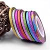 1 Pieces Color Stripe Tape Roll Nail Art Metal Creative Sticker Mixed Color Nail Decoration Tool