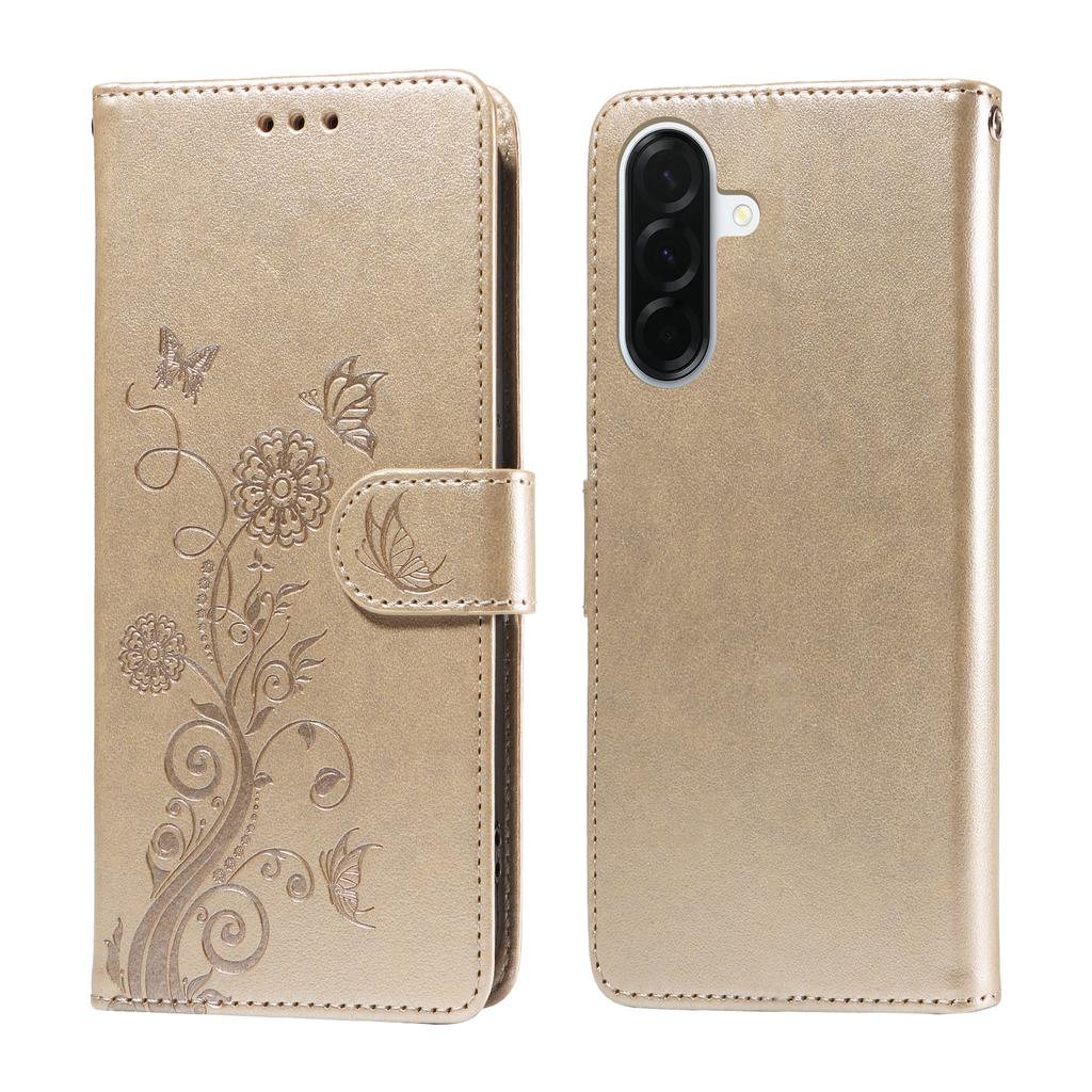 For Samsung Galaxy A37 5G Leather Case Butterfly Floral Imprint Wallet Stand Cover
