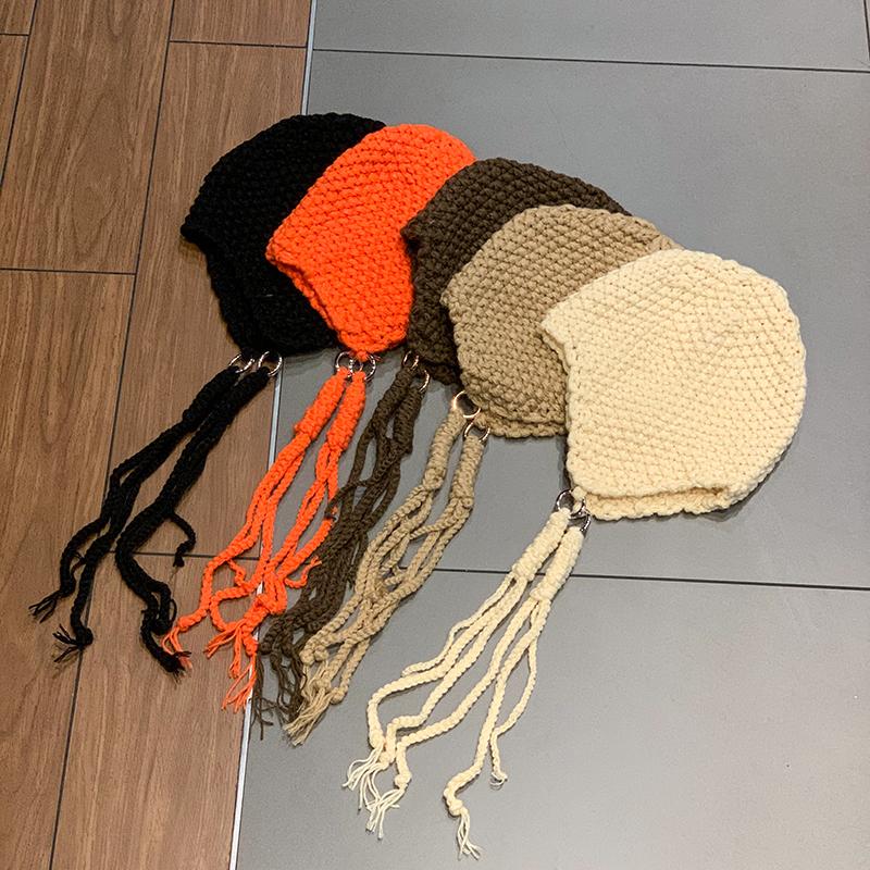 Корейская зимняя теплая шапка-бомбер для женщин, зимняя летчик-шлемник, вечеринка 2000 года, защита ушей, шапки-ушанки, русские шапки-ушанки