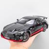 1:18 Металлическая модель автомобиля Mercedes Benz AMG GTR Звук и Свет Игрушка Подарки Миниатюра Для Мальчиков Литые Машинки Коллекционные Хобби