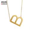 18K Gold Stainless Steel Alphabet Necklace—Women's Titanium Steel 26-Letter Pendant