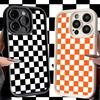 Чехол для телефона iPhone 17 Air 16E 15 16 Pro Max Ретро Классическая Шахматная Доска Клетка Чехол 14 Plus 13 12 Mini Мягкий Силиконовый Funda