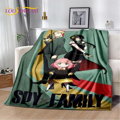 Япония Аниме SPY×FAMILY Мультяшное Мягкое Плюшевое Одеяло, Фланелевое Одеяло Плед для Гостиной Спальни Кровати Дивана Пикника Теплое для Детей