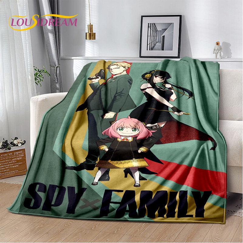 Япония Аниме SPY×FAMILY Мультяшное Мягкое Плюшевое Одеяло, Фланелевое Одеяло Плед для Гостиной Спальни Кровати Дивана Пикника Теплое для Детей