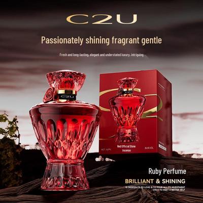 C2U Ruby Туалетная вода: Стойкий цветочный и фруктовый парфюм с нотами страстной розы для женщин