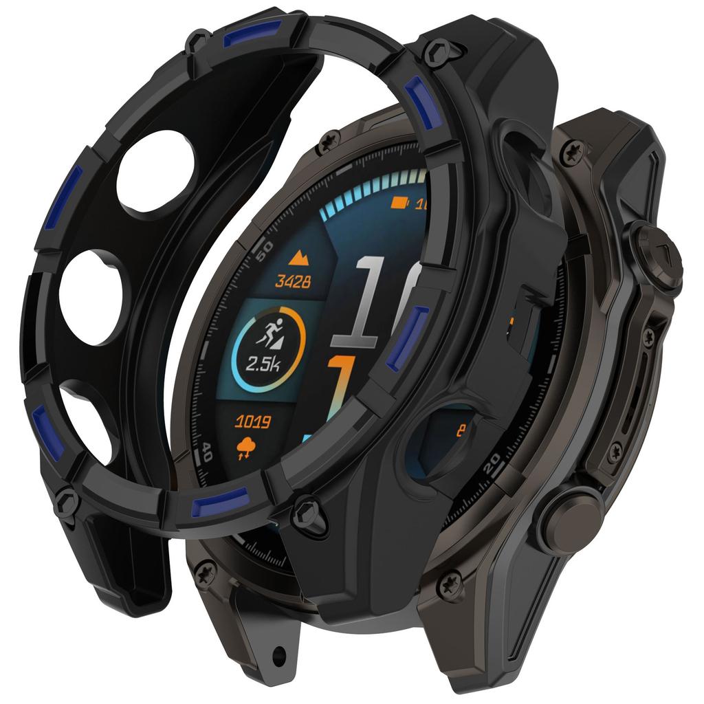 For Garmin Tactix 8 51mm TPU Watch Case Hollow-out Rugged Bumper Cover