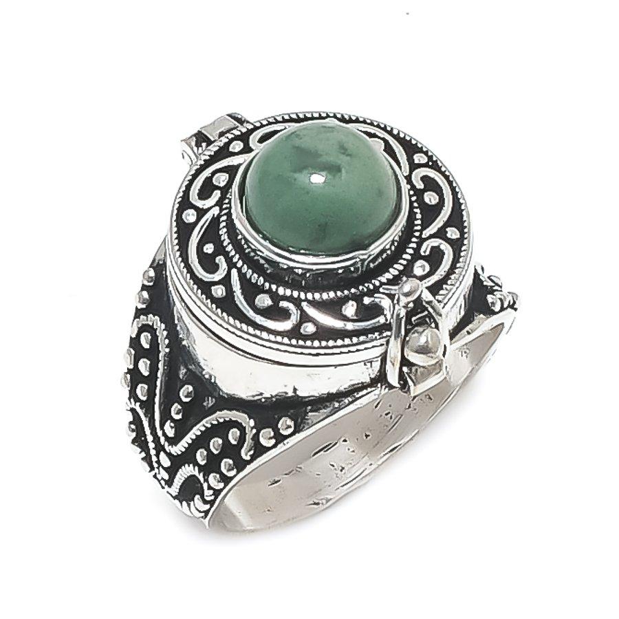 Натуральный индийский моховой агат драгоценный камень ювелирное кольцо из стерлингового серебра 925 пробы размер 10 m4I98