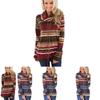 Womens Hoodie Blouse Sweatshirt Long Sleeve Jumper Pullover Striped Top Shirt