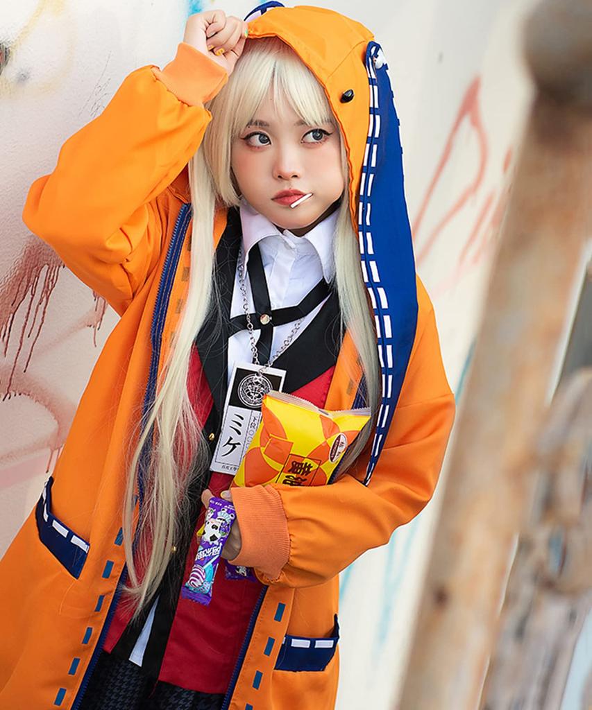 Kakegurui Yomitsuki Luna Косплей Толстовка Униформа Комплект с париком [milky time] 8 предметов
