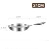 304 Stainless Steel Frying Pan Non Stick Pan Fried Steak Pot Uncoated Wok Kitchen Cookware for Gas Stove and Induction Cooker
