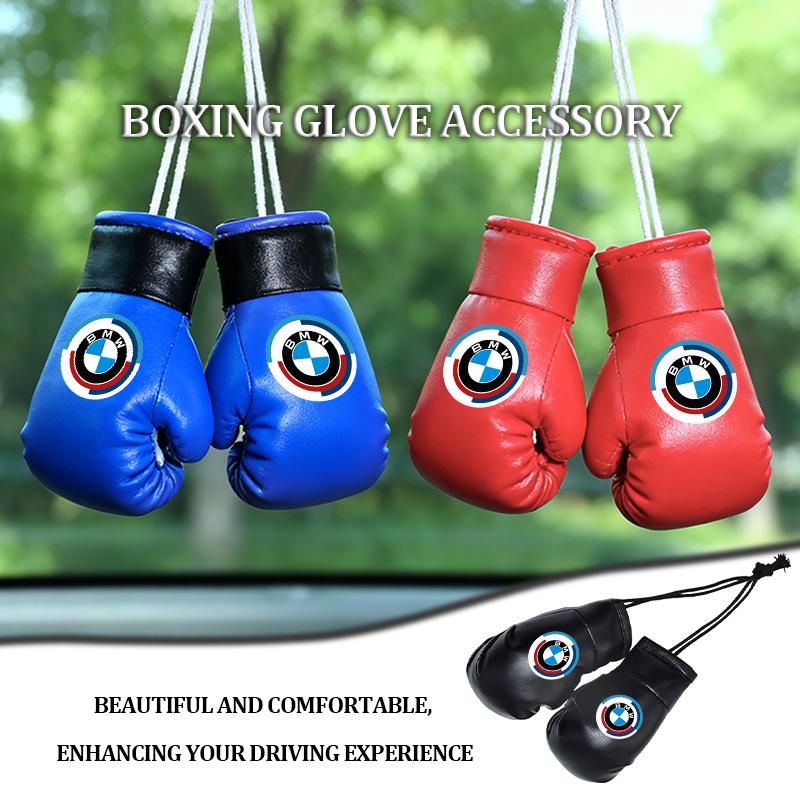 UCFF4 Car Sun Visor Boxing Gloves Pendant Gifts Accessories For BMW M3 M5 E36 E39 E46 E60 E61 E64 E70 E71 E80 E85 E87 E90 E83