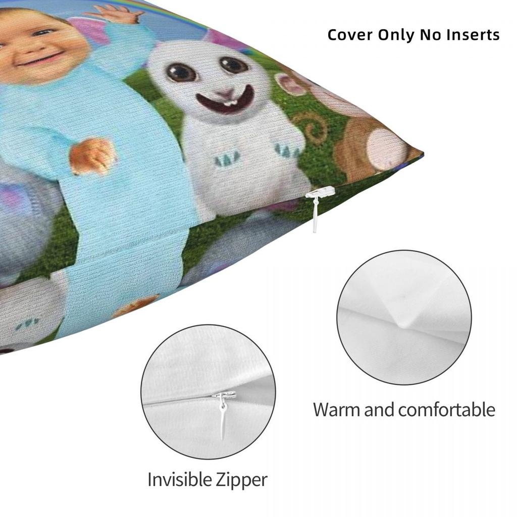 Baby Jake Pillowcase Polyester Linen Velvet Printed Zip Decorative Throw Pillow Case Home Cushion Case 18"