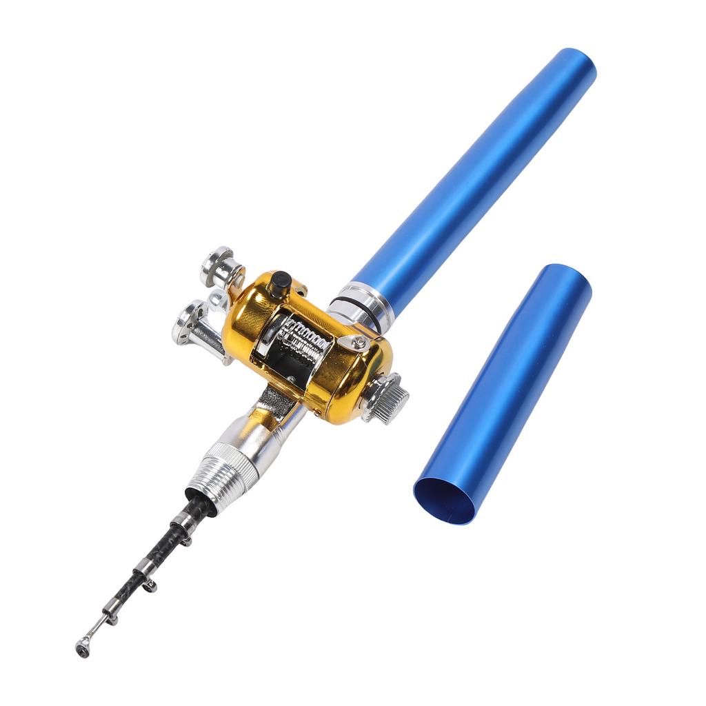 Miniature Pen Fishing Rod Portable Size Fishing Pole with Reel Wheel for Outdoor