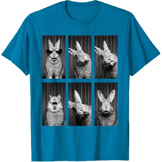Rabbit Photobooth Bunny Funny Animal Portrait T-Shirt