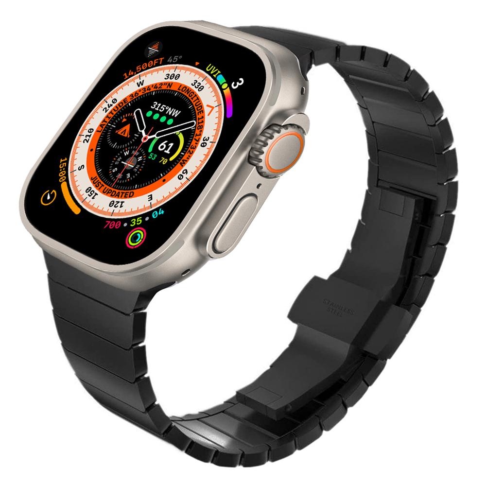 Браслет-звеньевой ремешок для Apple Watch Ultra 49 мм 8 7 6 5 4 Se 45 мм 41 мм 44 мм 40 мм Ремешок из нержавеющей стали для Iwatch 3 42 мм 38