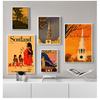 Painting Vintage Wall Pictures Kraft Posters Coated Wall Stickers Home Decoration Gift Travel To Scotland England Canvas