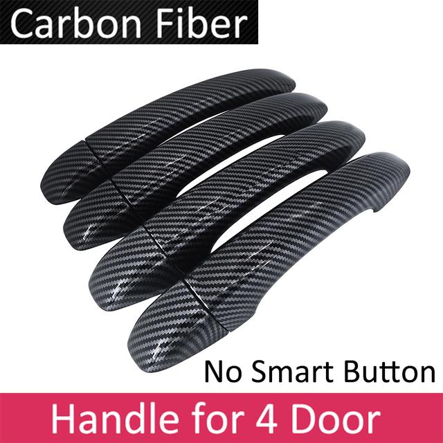 Автомобильная черная дверная ручка из углеродного волокна, внешняя крышка для Renault Arkana Samsung XM3 Megane Conquest ~ Автомобильные аксессуары