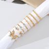 Luxury Diamond Butterfly Carving Jewelry Temperament Elegant Woman Versatile Charm Open Ring Set