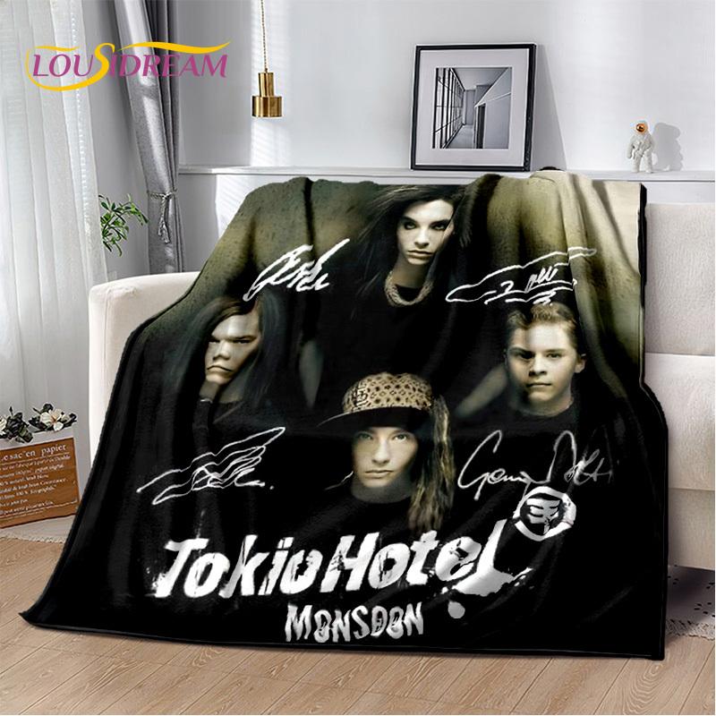 Одеяло Tokio Hotel Rock Band Bill Kaulitz, мягкое фланелевое одеяло для дома, спальни, кровати, дивана, пикника, офиса, пешего туризма, отдыха, сна