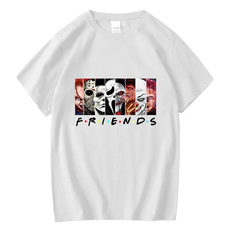 Мужская футболка высокого качества 100% хлопок Футболка с принтом Funny Friends Футболка Летняя крутая мужская футболка с круглым вырезом Топы Футболки Streetwea Мужские
