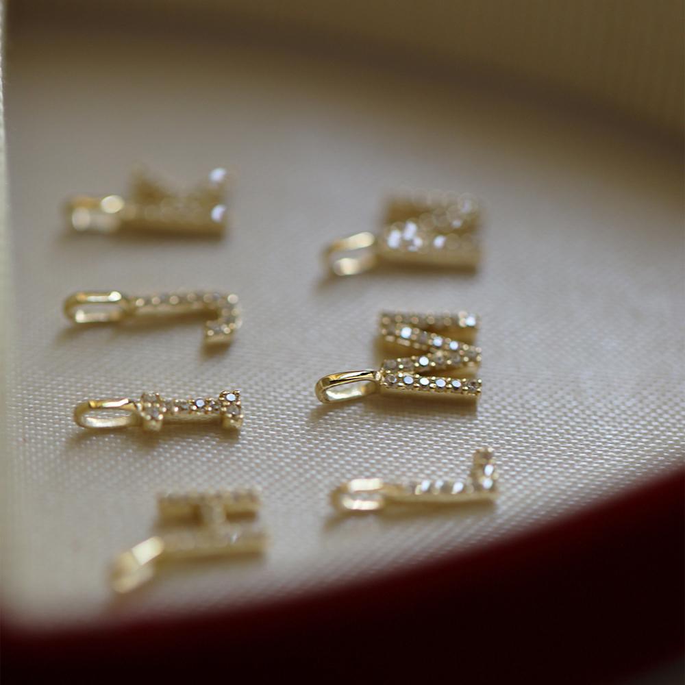 Monkton S925 Silver Letters A-Z Pendant Necklace for Women 14k Gold-Plated Fashion Jewelry for Wedding Party Gift