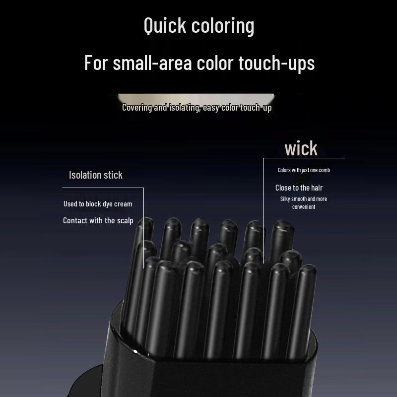 DIDUO Caviar Peptide Hair Color Pen: Plant-Based, Disposable Hair-Friendly Touch-Up Comb for White Hair Concealing