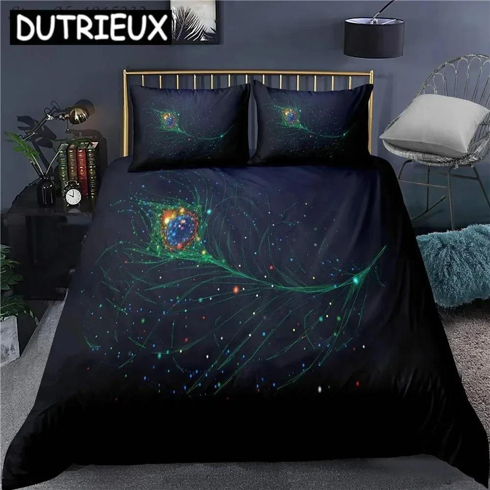 Peacock 3D Printed Bedding Set Duvet Covers Pillowcases Comforter Bedding Set Bedclothes Bed Linen 04
