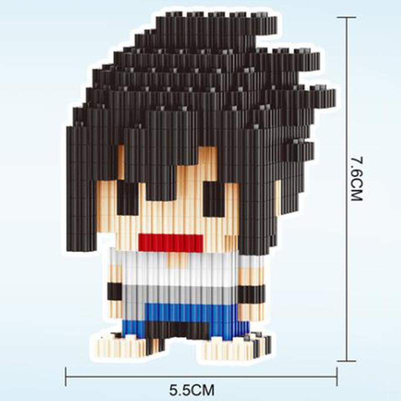 Наруто Алмазные блоки Строительный блок Мультяшный воин Спортивный костюм Аниме демон Лиса Тыква Ниндзюцу Детские игрушки для мальчика Модель