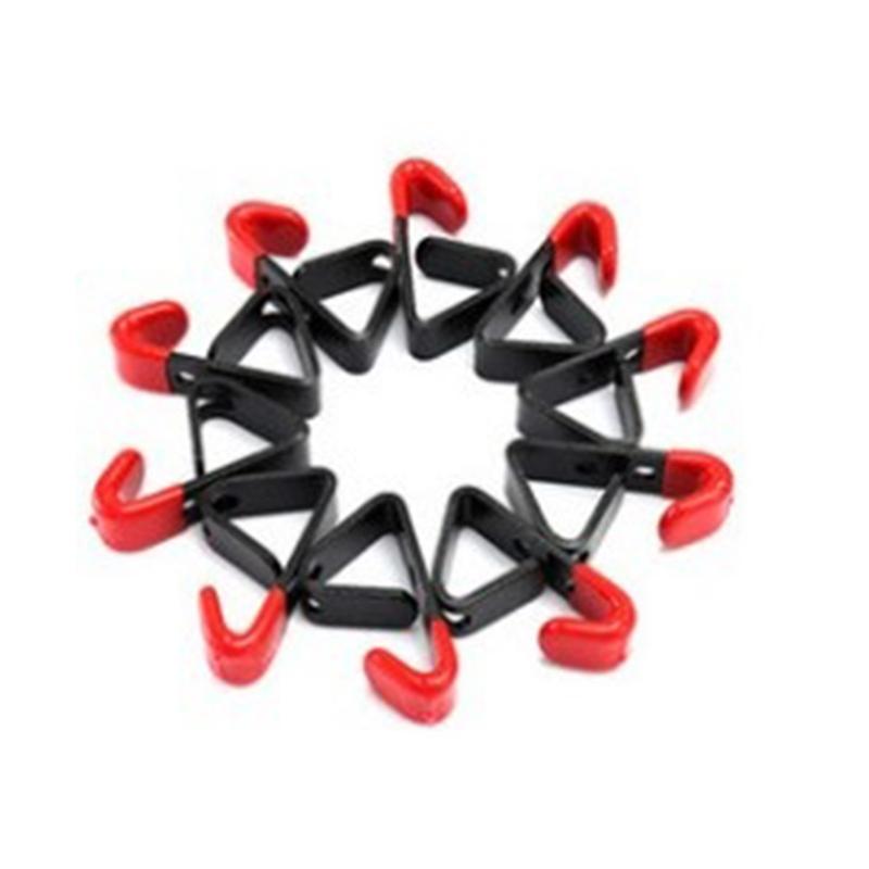 Black+Red Garage Organization Tool Metal Garden Small U Hooks Garage Hooks Hangers Wall Mounting Garage Storage Hooks