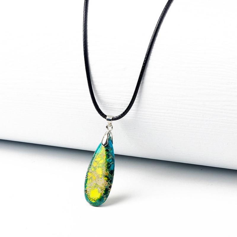 BLINGBAY женское ожерелье с подвеской из натуральной кожи, многоцветный кулон из воловьей кожи, ожерелье из веревки для девочек, вечерние, день рождения, рождественские украшения, подарок