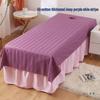 Custom White Cotton Salon Bed Sheets with Face Hole for SPA & Massage