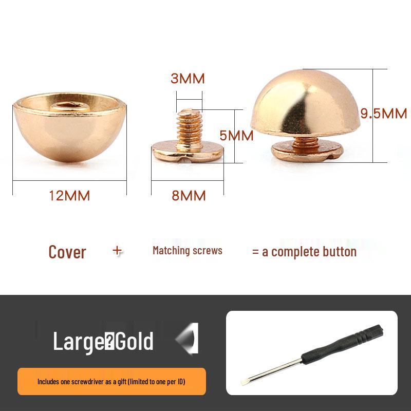 Декоративные винты и заклепки с грибовидной головкой для DIY изделий из кожи и сумок