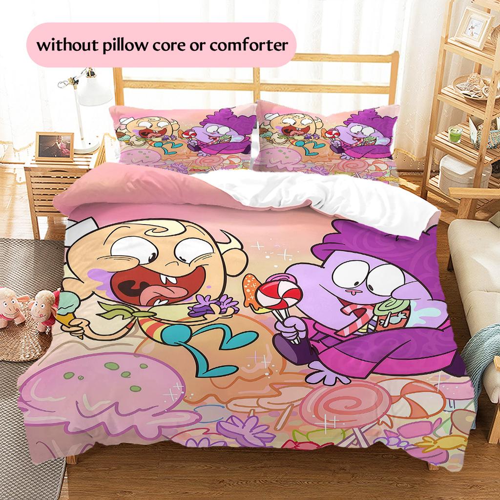 Chowder Pattern Bedding Quilt Set Home Decoration Gift (1 * duvet cover + 2 * pillowcase without core)