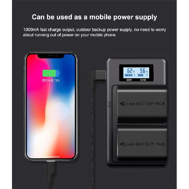 PALO NP-FZ100 NPFZ100 NP FZ100 Battery Charger for Sony NP-FZ100, BC-QZ1, Sony a9,A7R MARK 3, a7R III, a7 III,A6600