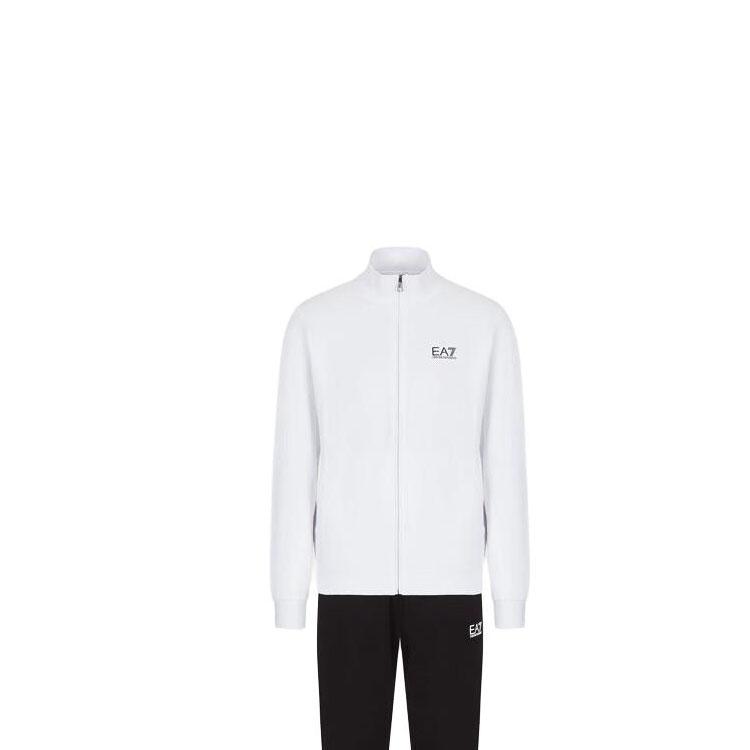 Emporio Armani Спортивный костюм мужской с принтом логотипа, воротником-стойкой, молнией, длинными рукавами и брюками, повседневный, 8NPV51-PJ05Z-22BA