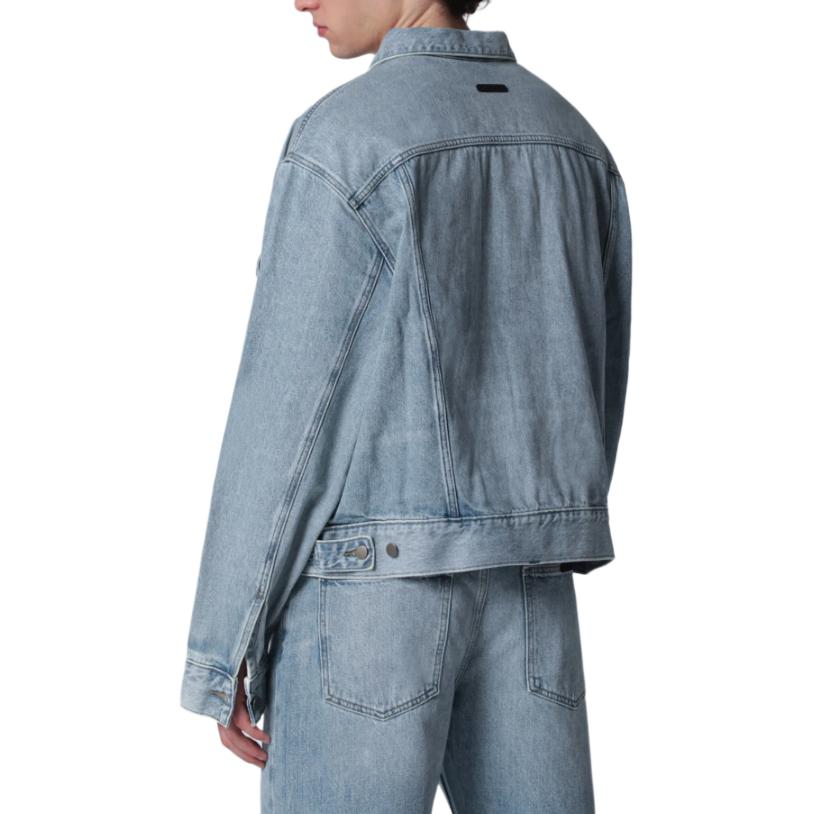 Fear of God Essentials Классическая джинсовая куртка Классический синий Унисекс Верхняя одежда 202SP264431F