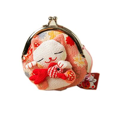Застежка Ручной работы Модный Мини Милый Кошелек [K.L.Y] Манэки-нэко (Lucky Cat) Кошелек, 3,3 дюйма, Ручная работа, Женский кошелек, Кошелек, Женский (Монета