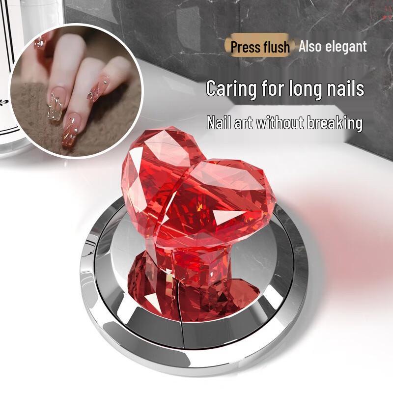 Universal Love Heart Toilet Flush Button