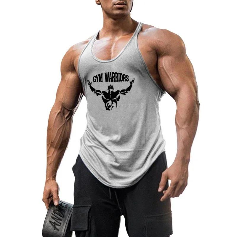 Muscleguys Мужские жилеты для бега, майки-стрингеры для бодибилдинга, спортивная одежда для зала, хлопковая майка без рукавов, летние спортивные майки, тренировочная майка
