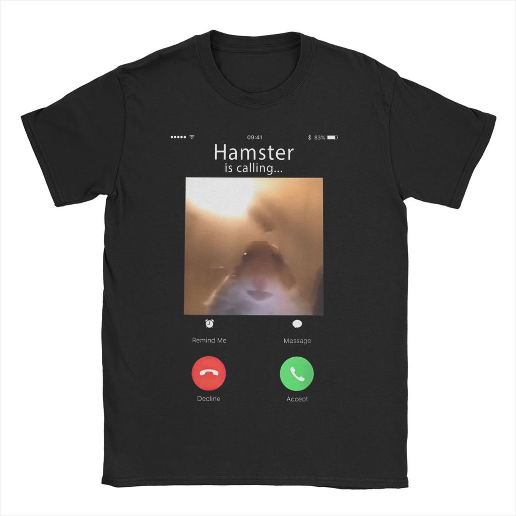 Three Hamster Moon TShirt for Unisex WoUnisex Vintage Pure Cotton Tee Shirt Round Neck Short Sleeve T Shirt Classic Tops