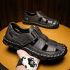 New Men's Sandals Leather Summer Fashion Korean Lazy Baotou Shoes Men Beach Sandals Outdoor Non-slip Fashion Casual Trend Shoes