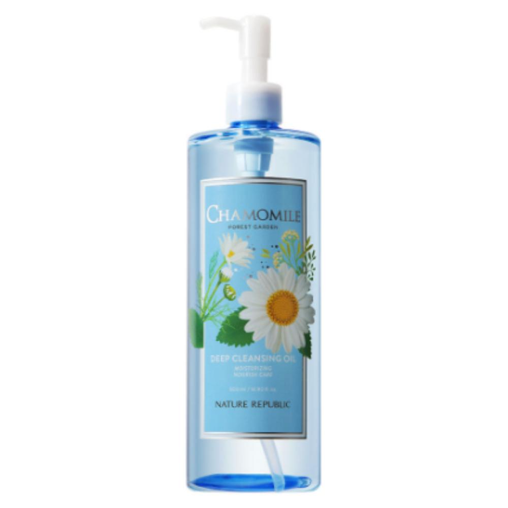 Nature Republic Forest Garden Масло для умывания с ромашкой 500 мл, большой объем. Глубокое очищение пор и контроль кожного сала для чувствительной кожи