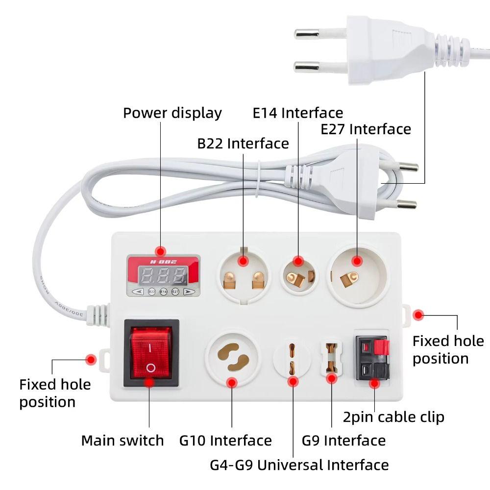 Accurate Measurement Lamp Tester Box Multifunctional LED Lamp Tester  Electric Power Test