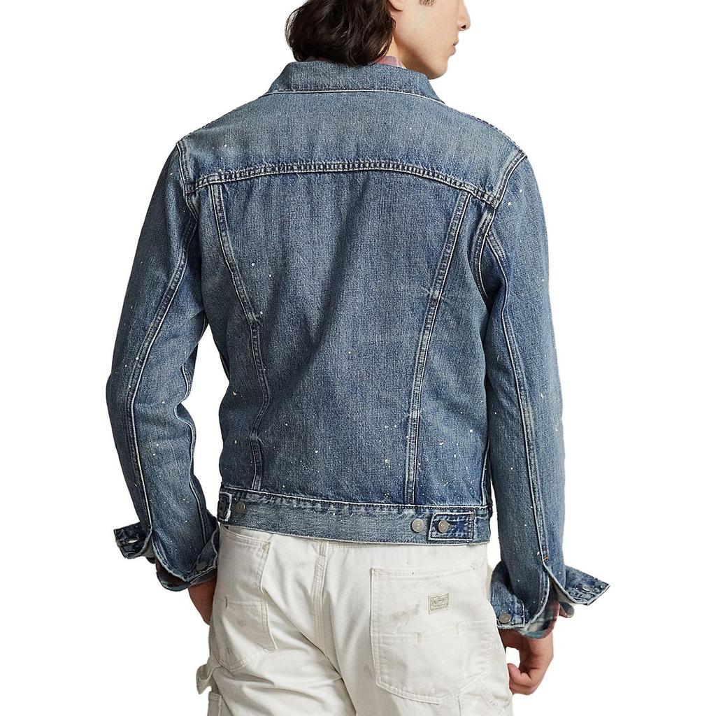 Polo Ralph Lauren Ss23 Lapel Single-Breasted Long Sleeve Denim Jacket Men Jackets Blue 710900010001